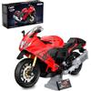 JAMARA 402927 CADA Suzuki Hayabusa 1:12 mattoncini rossi, set tecnico composto da 299 mattoncini a morsetto, kit per modellino di moto, licenza ufficiale, idea regalo da montare, a partire dagli 8