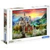 Clementoni - Collection Puzzle 2000 Pezzi, Illustrazione Castello di Neuschwanstein al Tramonto, Idea Regalo, Made in Italy, 97,5 x 66,8 cm, 32559