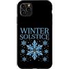 Merry Yule Happy Winter Solstice Holiday Custodia per iPhone 11 Pro Max Solstizio d'inverno neve felice Yule Yuletide Buon Natale