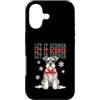 Vintage Christmas Dogs Custodia per iPhone 17 Let It Schnow Miniature Schnauzer Christmas Holiday
