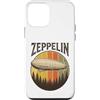 Retro Airship Aviation History Distresse Custodia per iPhone 12 mini Vintage Graf Zeppelin Retro Blimp Aviazione Art