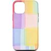 generic Custodia per iPhone 12/12 Pro Grafica morbida a blocchi di colore pastello