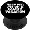 Mom Retro Vintage Humor Humorous Sarcasm Divertente Detto Aiuto Im Famiglia Vacanza Sarcastica PopSockets PopGrip Adesivo