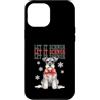 Vintage Christmas Dogs Custodia per iPhone 12 Pro Max Let It Schnow Miniature Schnauzer Christmas Holiday
