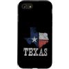 Texas Vintage State Pride For Men & Wome Custodia per iPhone SE (2020) / 7/8 Contorno Texas con colori bandiere - Vintage Distressed State