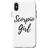 Scorpio Zodiac Sign Girl Astrology Horos Custodia per iPhone X/XS Scorpione Ragazza Zodiaco Segno Zodiacale Compleanno