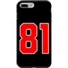 Leggende dello sport Custodia per iPhone 7 Plus/8 Plus Numero della squadra sportiva rossa n. 81