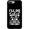 Clever Equation Math Humor Custodia per iPhone 7 Plus/8 Plus Ecco dove ho disegnato la linea divertente matematica algebra gioco di parole