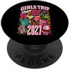 Girls Trip Beach Cocktails Vacay 2027 Viaggio delle ragazze 2027 Vacay in spiaggia fuori ufficio PopSockets PopGrip Adesivo