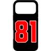 Leggende dello sport Custodia per iPhone 17 Pro Max Numero della squadra sportiva rossa n. 81