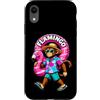 Summer For Dad Tropical Vibe Sarcastic Custodia per iPhone XR Divertente scimmia che tiene anello gonfiabile fenicottero