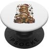 Highland Cow Christmas Cattle Farm Anima Carino impilato Highland Mucche Natale Vacanze Agricoltore bestiame PopSockets PopGrip Adesivo
