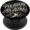 Latin Motto & Inspirational Apparel Aspera Ad Astra Frase Latina Montagne Stelle PopSockets PopGrip Adesivo