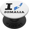 Shape of Home Co I Love (Heart) Somalia Mappa Bandiera Sagoma PopSockets PopGrip Adesivo