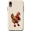 Christmas Season Custodia per iPhone XR Divertente gallina natalizia con animali da fattoria