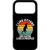 I Like Otters And Maybe Like 3 People. Custodia per iPhone 17 Pro Max Mi piacciono le lontre e forse piace 3 Persone Retro Vintage