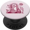 Boho Minimalist Art Graphics Plants and Rosa Boho Botanico PopSockets PopGrip Adesivo