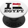 Shape of Home Co I Love (Heart) Egitto Mappa Bandiera Sagoma PopSockets PopGrip Adesivo