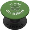 Funny Georgia St Patrick's Day apparel Vintage 0% irlandese 100% trifoglio georgiano PopSockets PopGrip Adesivo