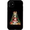 Christmas Puppy Presents Dog Lover Cute Custodia per iPhone 11 Grandi Pirenei scatole impilate avvolte albero di Natale sorpresa