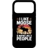 I Like Moose and Maybe Like 3 People Custodia per iPhone 17 Pro Max Mi piace Alce e Forse Piace 3 Persone Retro Vintage