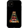 Christmas Puppy Presents Xmas Lover Cute Custodia per iPhone 11 Mothman Cryptid Cryptozoologia Stacked Scatole Avvolto Sorpresa