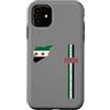 MASH MOSH Custodia per iPhone 11 Siria, mappa, silhouette, bandiera, strisce, siriano, orgoglio