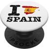 Shape of Home Co I Love (Heart) Spagna Mappa Bandiera Sagoma PopSockets PopGrip Adesivo