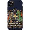 Fantasy Bookish Realm Custodia per iPhone 11 Pro Max Funny Fantasy Reader Dragon Book Lover Saggistica