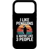 I Like Penguins and Maybe Like 3 People Custodia per iPhone 17 Pro Max Mi piacciono i pinguini e forse piace 3 Persone Vintage Retro