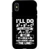 Clever Equation Math Humor Custodia per iPhone X/XS Ecco dove ho disegnato la linea divertente matematica algebra gioco di parole