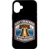Get Cracked In Philadelphia Liberty Bell Custodia per iPhone 16 Plus Lasciati conquistare dal souvenir Liberty Bell City Crest di Philadelphia