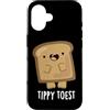 Punny Bone Custodia per iPhone 16 Tippy Toast - Gioco di pane divertente