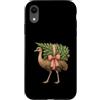 Cute Christmas Australian Animals Custodia per iPhone XR Emu Carrying Christmas Tree Watercolor Australian Xmas