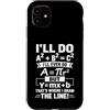 Clever Equation Math Humor Custodia per iPhone 11 Ecco dove ho disegnato la linea divertente matematica algebra gioco di parole