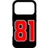 Leggende dello sport Custodia per iPhone 17 Pro Numero della squadra sportiva rossa n. 81