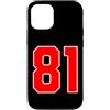 Leggende dello sport Custodia per iPhone 12/12 Pro Numero della squadra sportiva rossa n. 81
