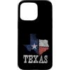 Texas Vintage State Pride For Men & Wome Custodia per iPhone 15 Pro Max Contorno Texas con colori bandiere - Vintage Distressed State