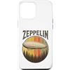 Retro Airship Aviation History Distresse Custodia per iPhone 12 Pro Max Vintage Graf Zeppelin Retro Blimp Aviazione Art