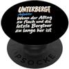 Unterbergte Wanderfreude UNTERBERGT Bergsehnsucht Wandern Wanderer Berge Alpen Humor PopSockets PopGrip Adesivo