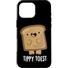 Punny Bone Custodia per iPhone 16 Pro Max Tippy Toast - Gioco di pane divertente