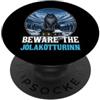 Merry Yule Happy Winter Solstice Holiday Attenzione al gatto Jolakotturinn Yule Natale islandese PopSockets PopGrip Adesivo