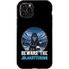 Merry Yule Happy Winter Solstice Holiday Custodia per iPhone 11 Pro Attenzione al gatto Jolakotturinn Yule Natale islandese