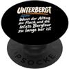 Unterbergte Wanderfreude UNTERBERGT Bergsehnsucht Wandern Wanderer Berge Alpen Humor PopSockets PopGrip Adesivo