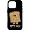 Punny Bone Custodia per iPhone 16 Pro Tippy Toast - Gioco di pane divertente