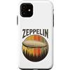 Retro Airship Aviation History Distresse Custodia per iPhone 11 Vintage Graf Zeppelin Retro Blimp Aviazione Art