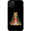 Christmas Puppy Presents Dog Lover Cute Custodia per iPhone 11 Pro Max Pomeranian - Scatole impilate avvolte per albero di Natale