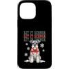 Vintage Christmas Dogs Custodia per iPhone 13 Pro Max Let It Schnow Miniature Schnauzer Christmas Holiday
