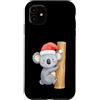 Cute Christmas Australian Animals Custodia per iPhone 11 Koala Santa Hat Christmas Koala Bear Holiday Xmas