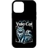 Merry Yule Happy Winter Solstice Holiday Custodia per iPhone 12 mini Attenzione alla tradizione islandese Jolakotturinn del gatto Yule